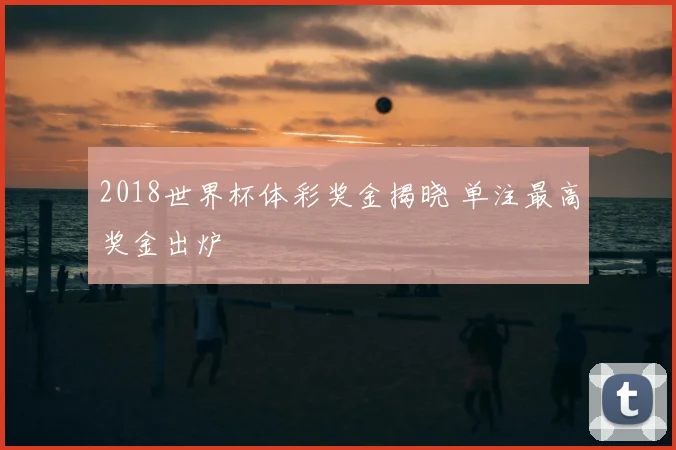 2018世界杯体彩奖金揭晓 单注最高奖金出炉
